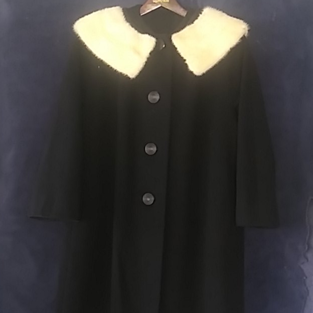 Parkmoor New York Wool Trench Coat w fur collar